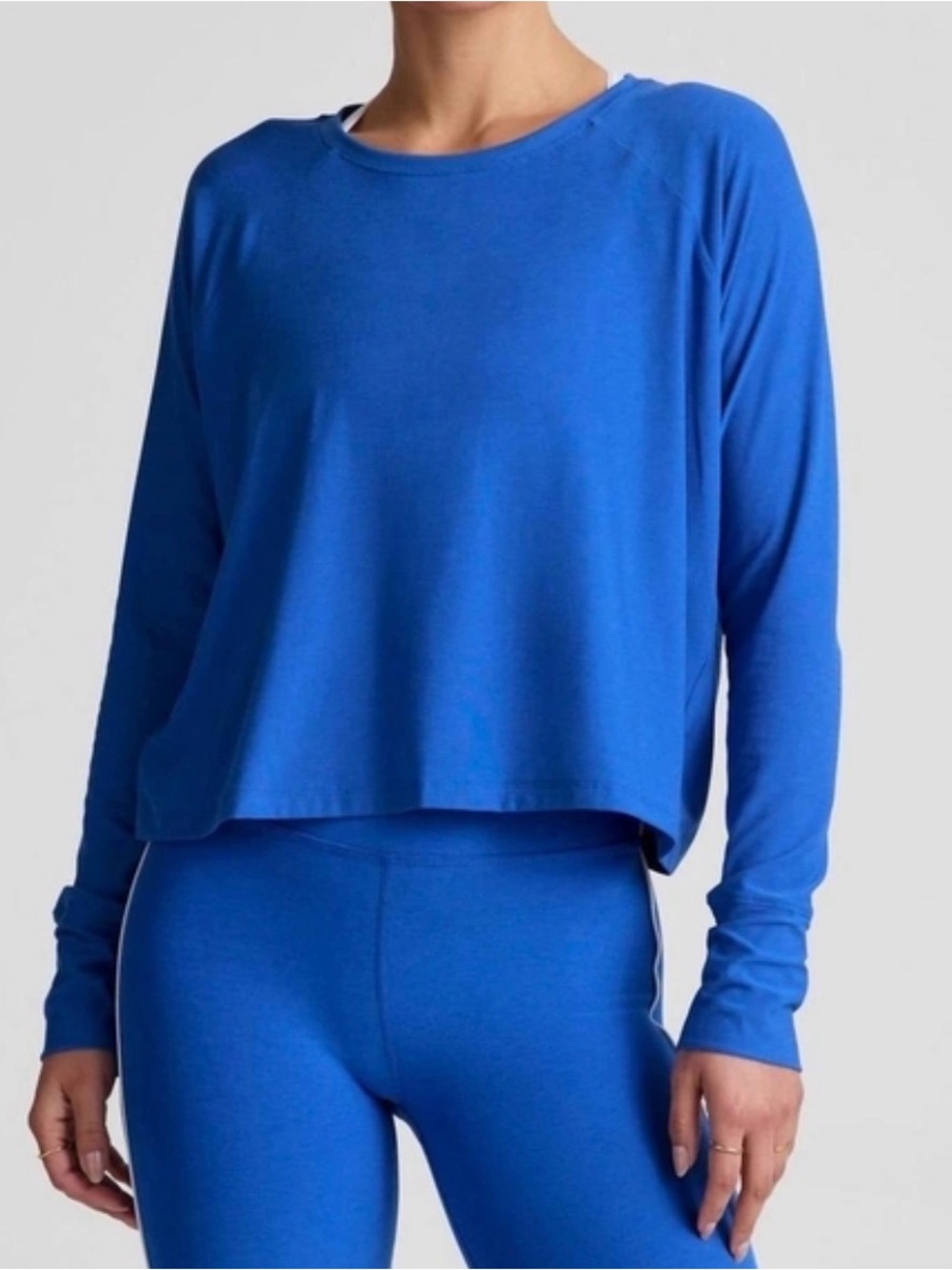 Beyond Yoga Featherweight long sleeved cropped top size small